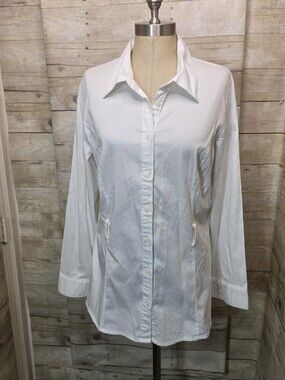 Classic White Button-Up Women's Shirt Jacket
